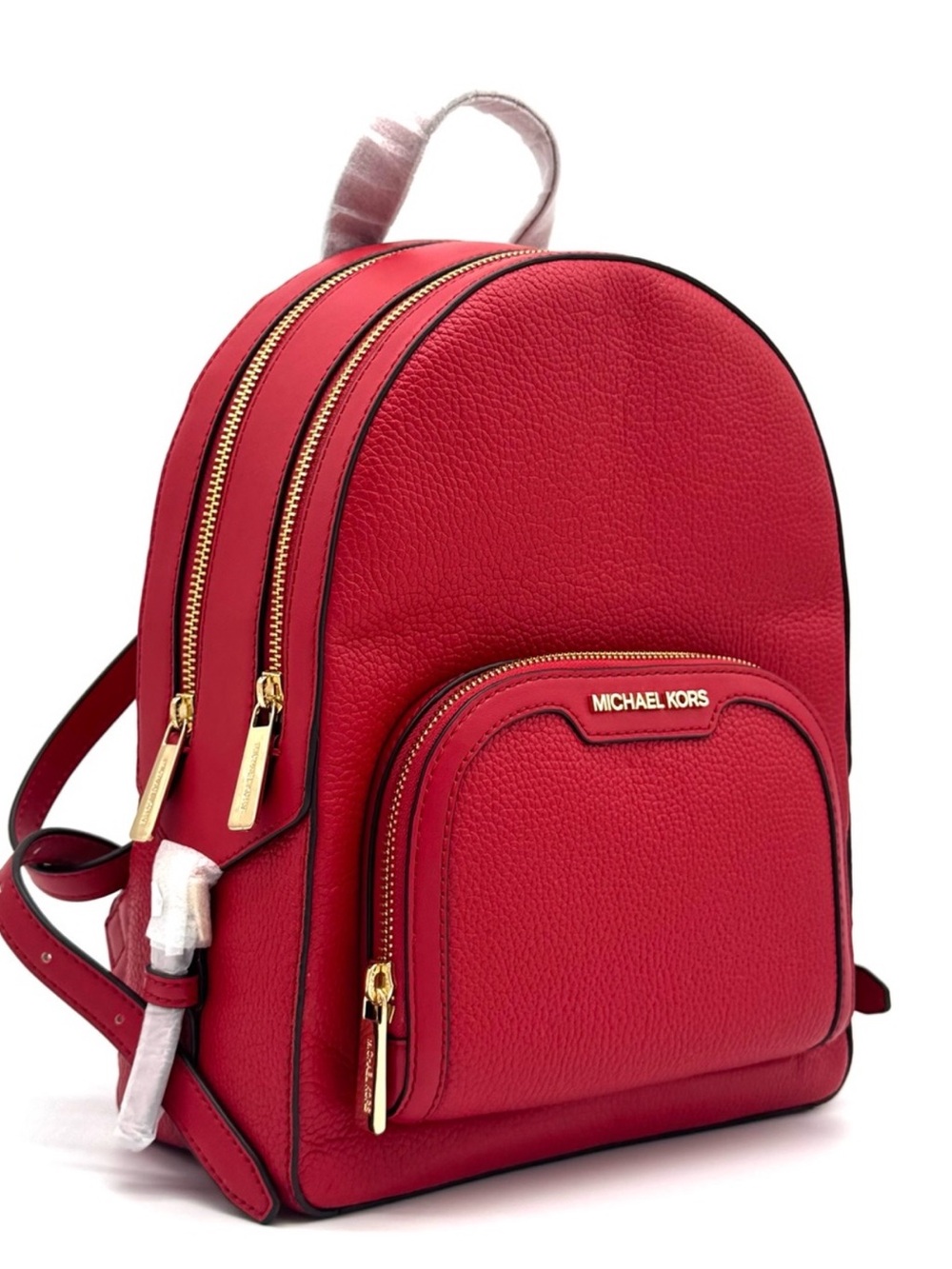 Michael Kors Jaycee Medium Signature Logo Backpack Bright Red